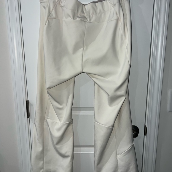 XL North Face White Fleece Snow Pants - Picture 2 of 5